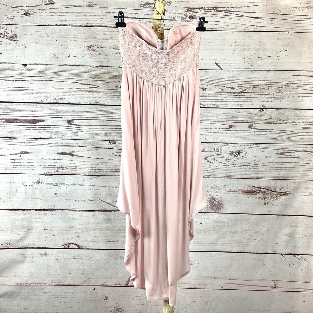 Poetry Pink Strapless Dress Medium - Picture 3 of 6